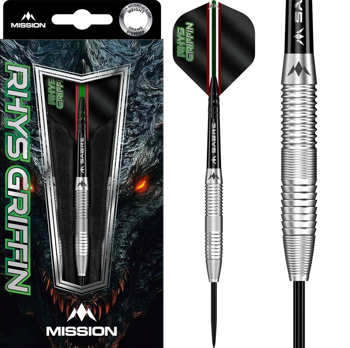 Mission Rhys Griffin 90% Steeldarts 22/24 Gramm Steeldarts