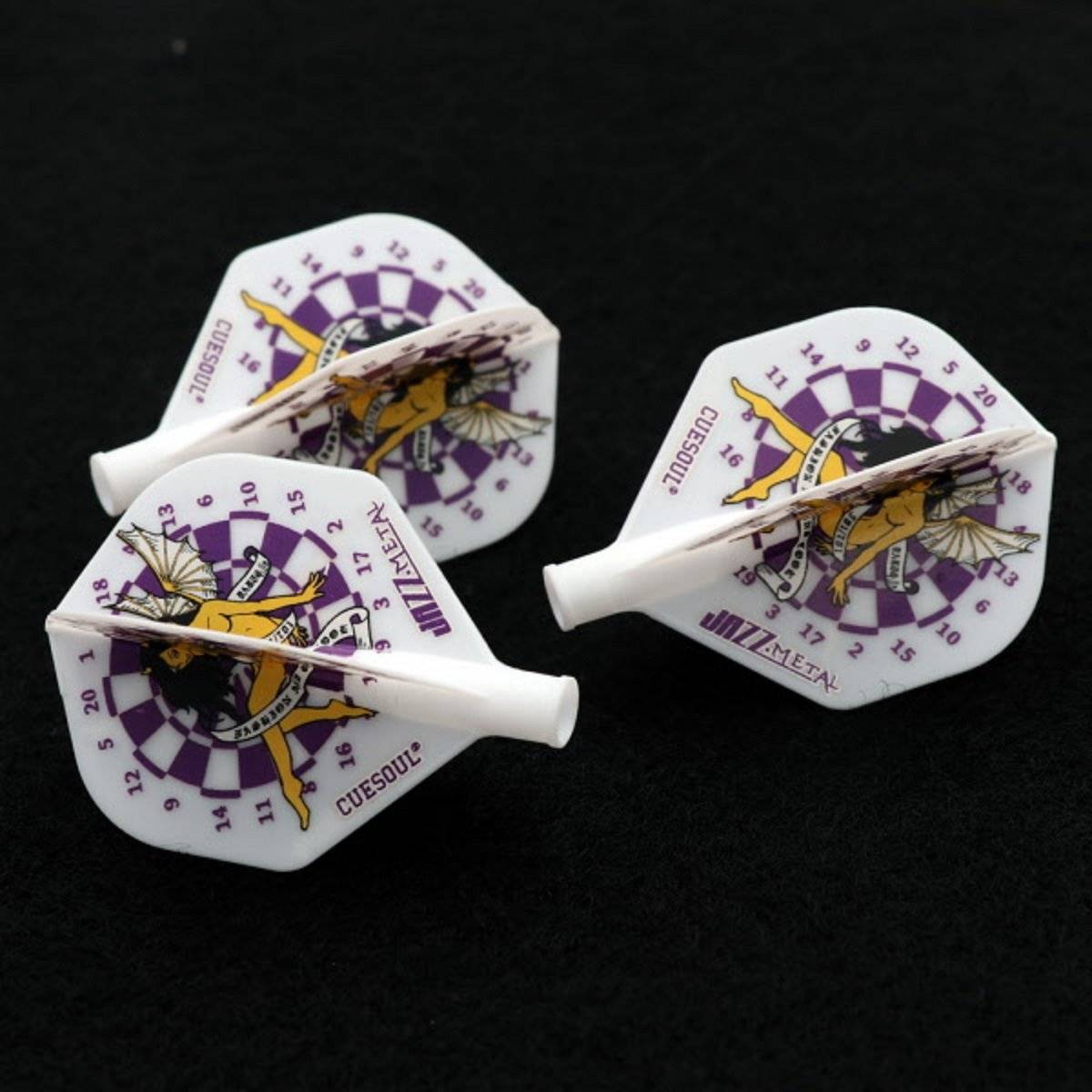 Cuesoul TERO AK4 Dart Flight Fairy on Dartboard White Standard Flights