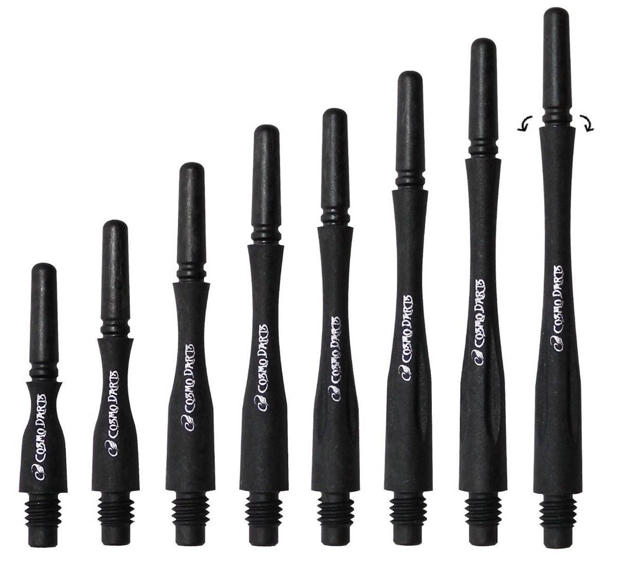 Cosmo Darts Carbon Fit Shafts Hybrid Spinning Shafts