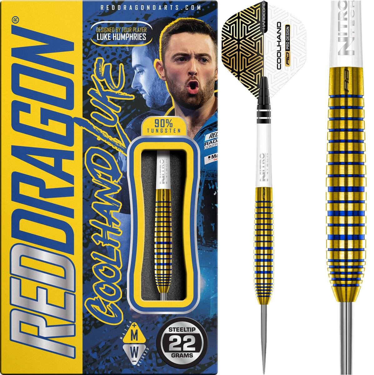 RedDragon Luke Humphries - TX3 Gold SE 90% Steeldarts 22/24 Gramm Steeldarts