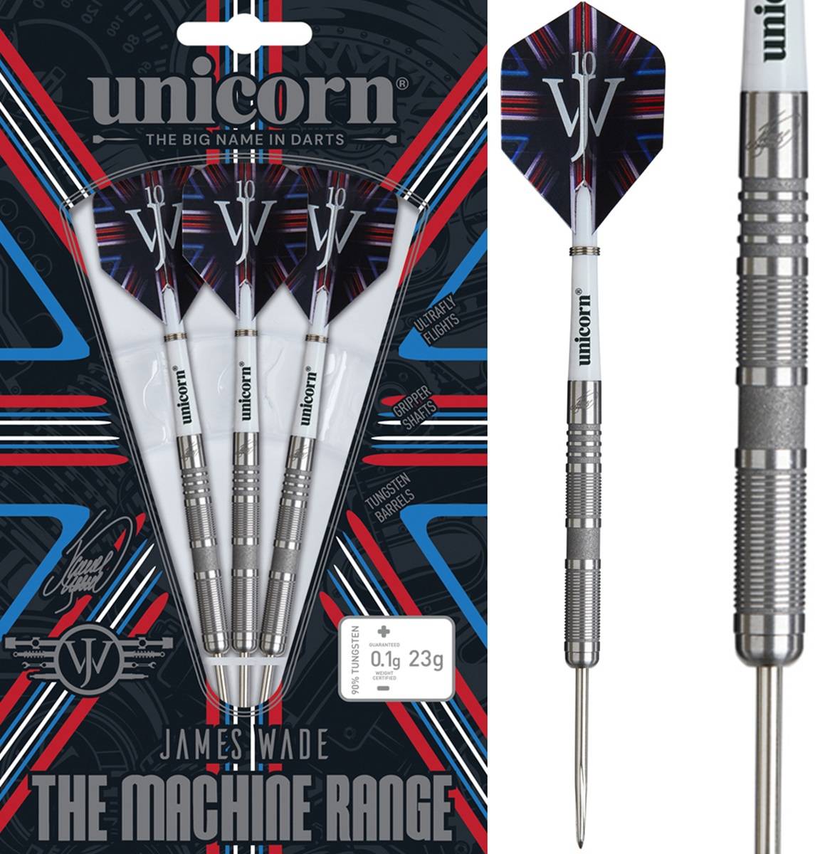 Unicorn James Wade Phase 4 90% Steeldarts 21/23/25 Gramm Steeldarts