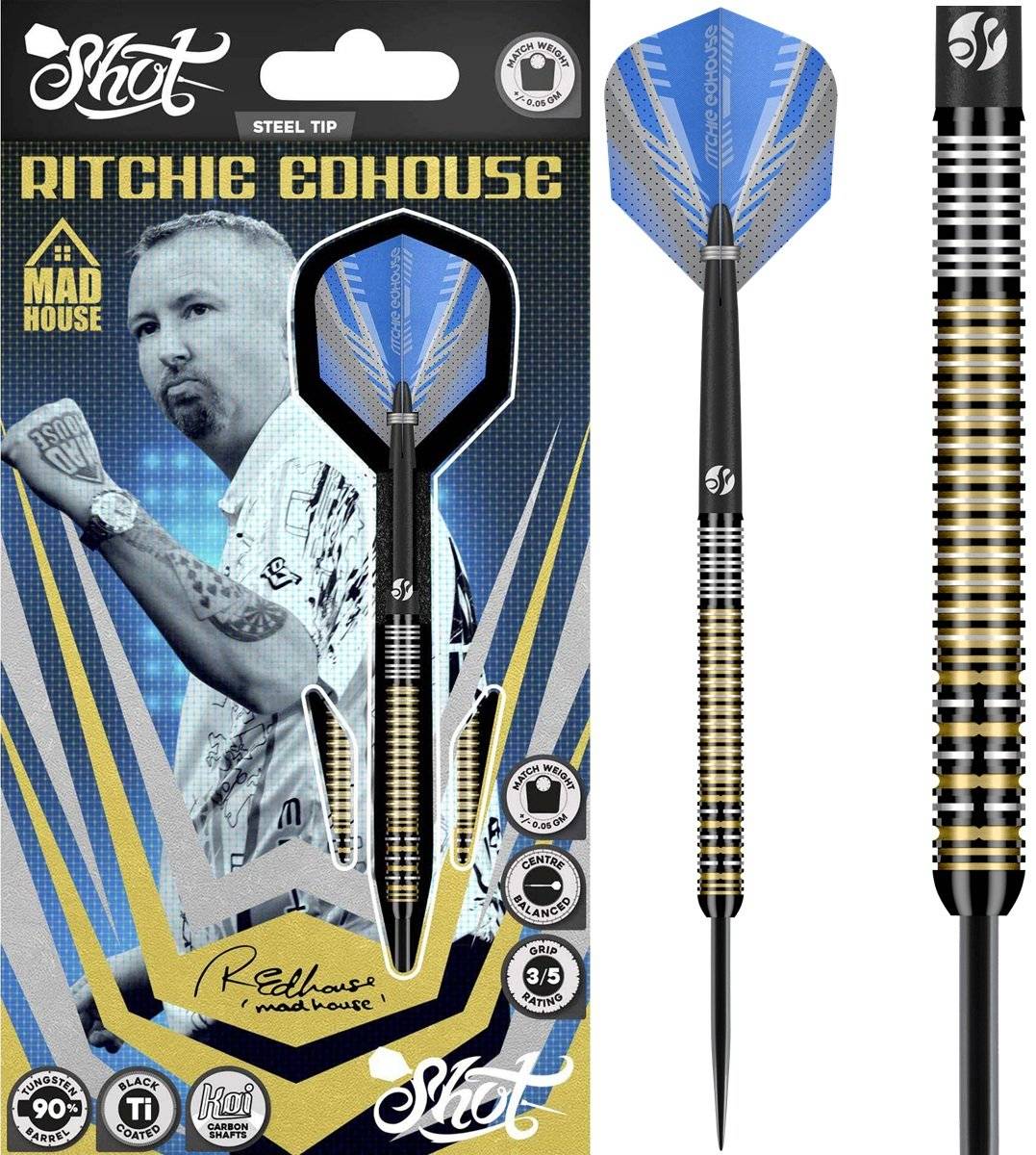 Shot! Ritchie Edhouse Madhouse 90% Steeldart 23/24/26 Gramm Steeldarts