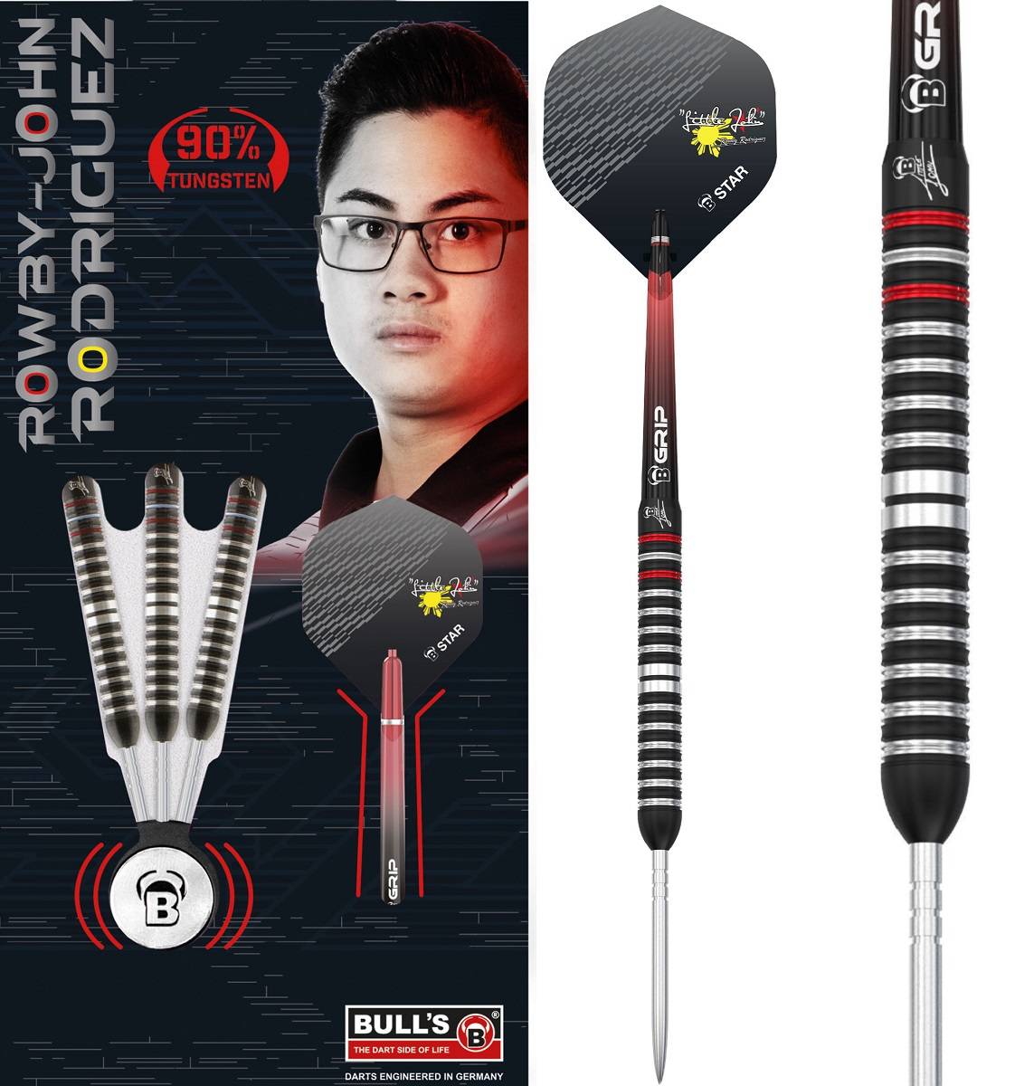 BULL'S Rowby-John Rodriguez 90% Steeldarts 23/25 Gramm Steeldarts