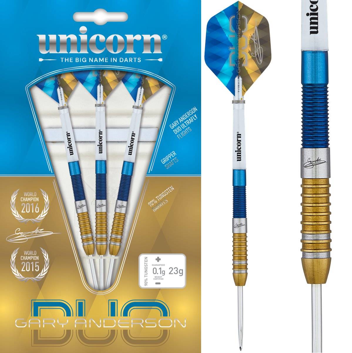Unicorn Gary Anderson Duo 90% Steeldarts 21/23 Gramm Steeldarts