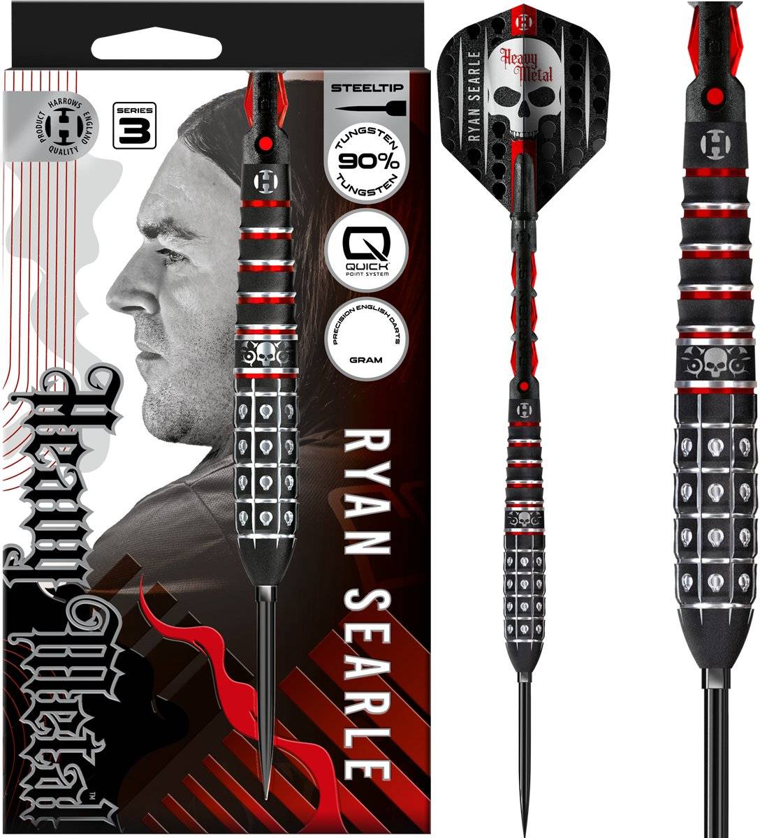Harrows Ryan Searle G3 90% Steeldarts 22/23/24/26/30/32 Gramm Steeldarts
