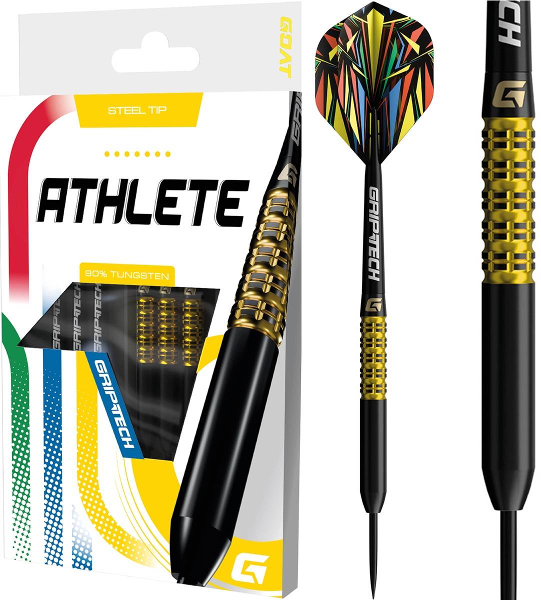 GOAT Athlete Yellow 90% Steeldarts 22/24/26 Gramm Steeldarts