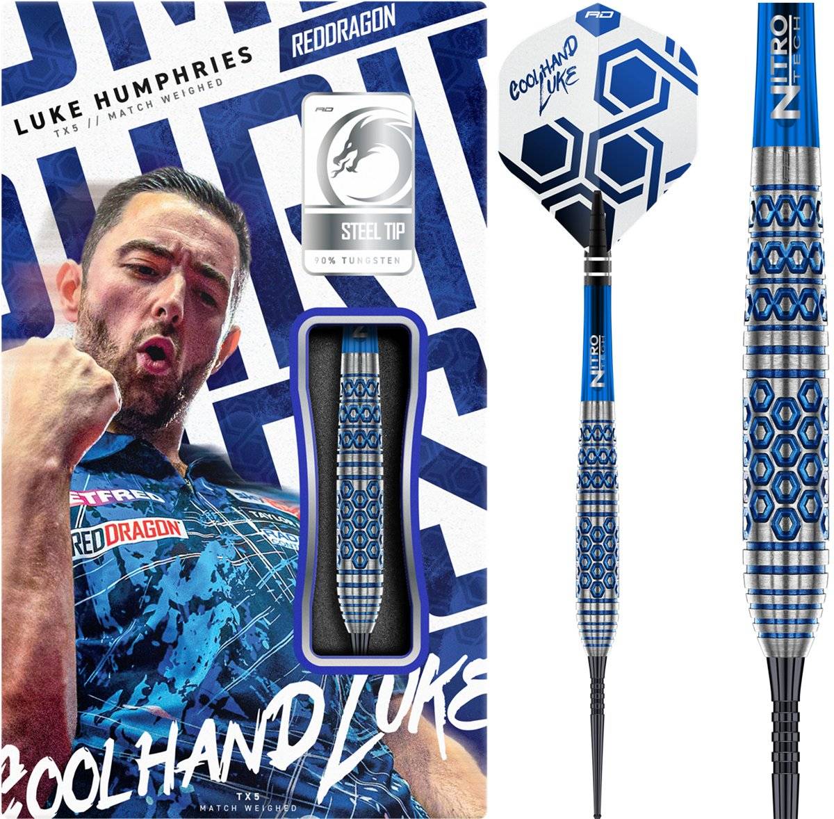 Reddragon Luke Humphries TX5 90% Steeldarts 23/25 Gramm Steeldarts