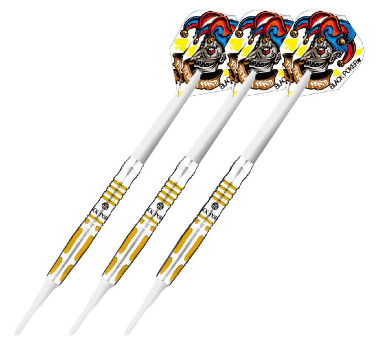 Hinotori black Poker Storm Gold Soft Darts 20/22 gram Softdarts