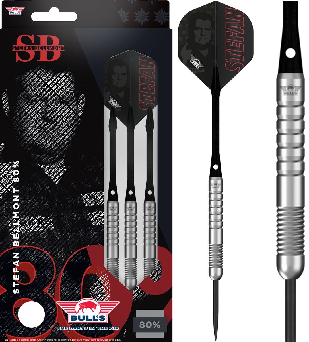 Bull´s Stefan Bellmont 80% Steeldarts 22/24 Gramm Steeldarts
