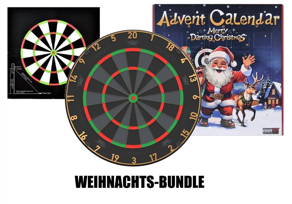 Bull's NL Advantage Black Dartboard + Kalender + Trainingsboard Bristle Board