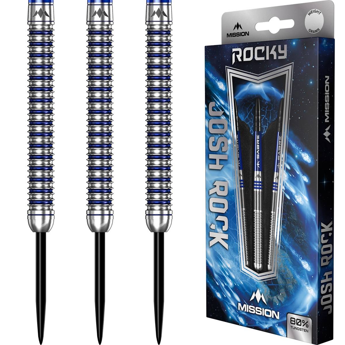 Mission Josh Rock v2 95% Silver & Blue PVD 22/24/26 Gram