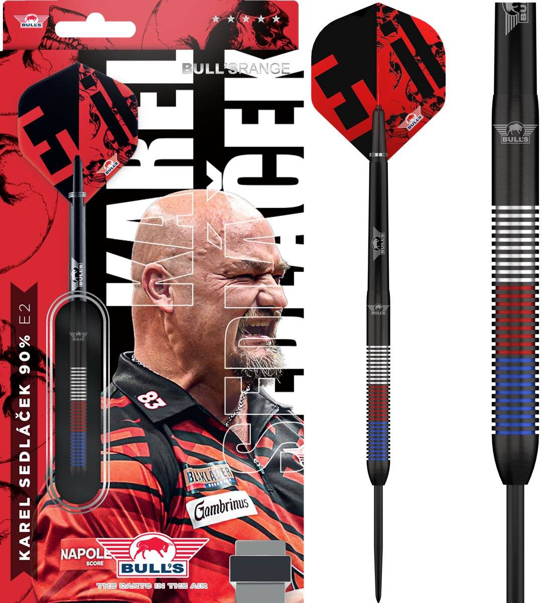 Bull´s Karel Sedlacek E2 90% Steeldarts 21/24 Gramm Steeldarts