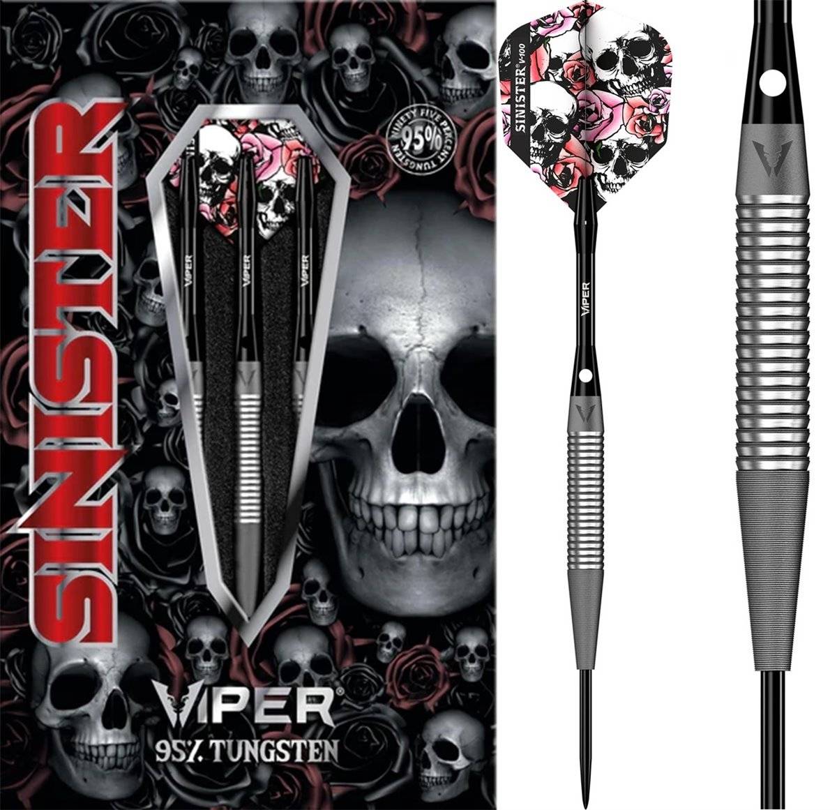 Viper Sinister S1 Sandblasted Shark Grip 95% Steeldarts 22/24/26 Gramm Steeldarts