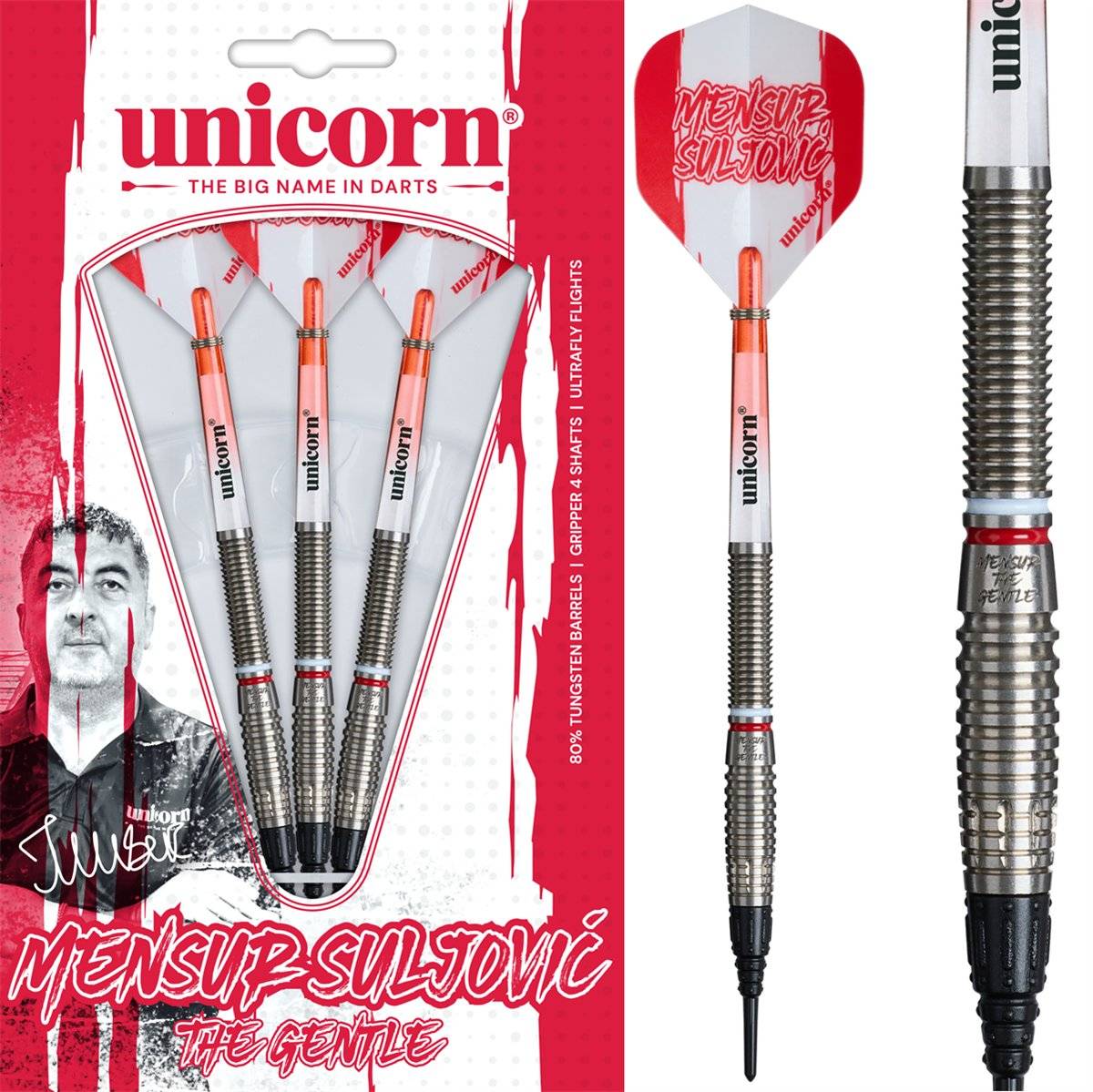 Unicorn Mensur Suljovic 80% Softdarts 18/20 Gramm Softdarts