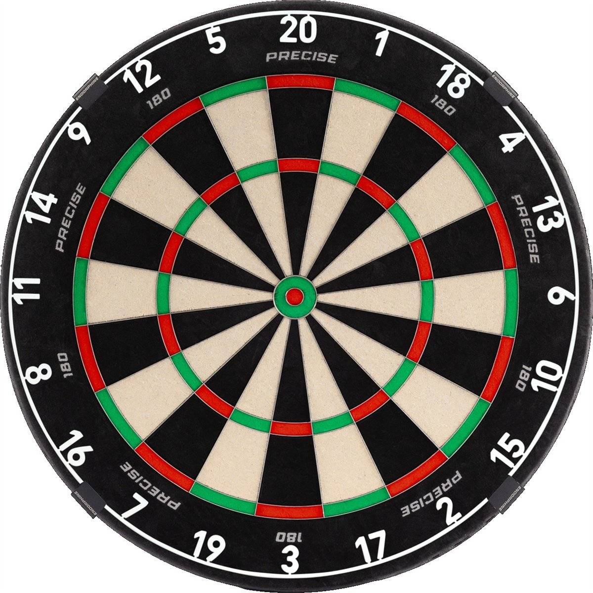 Precise180 Endorphine Dartboard inkl. Zahlenring Bristle Board