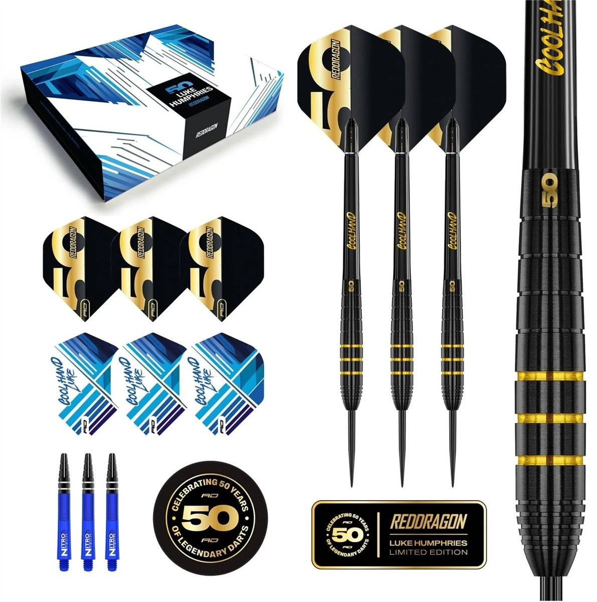 Reddragon Luke Humphries 50 Years Limited Edition 90% Steeldarts 22 Gramm  Steeldarts