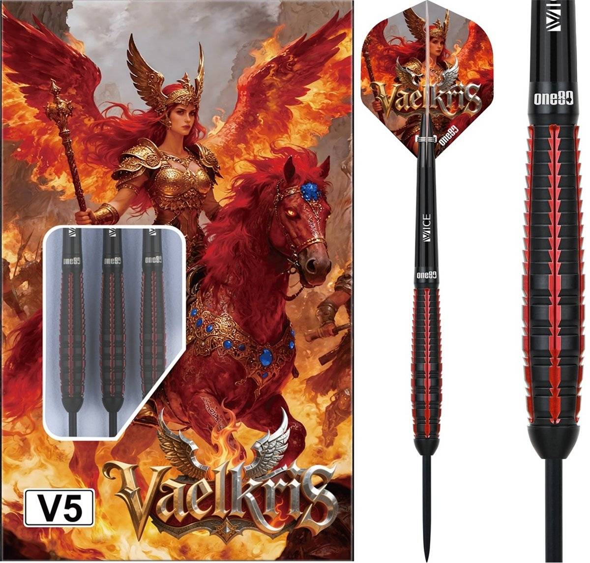 ONE80 Vaelkris V05 90% Steeldarts 22/24 Gramm Steeldarts