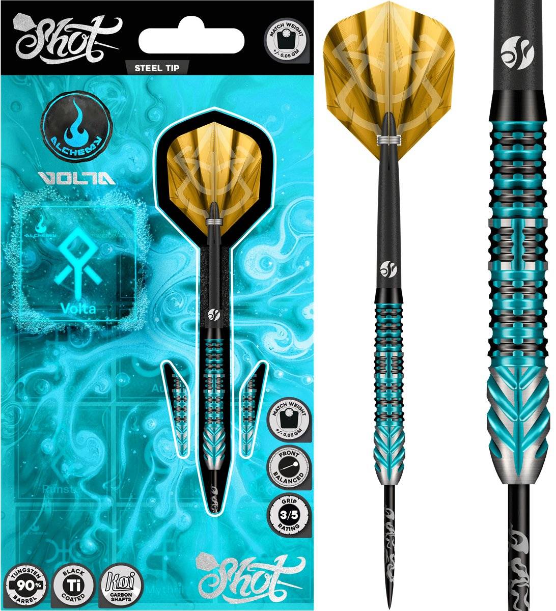 Shot! Alchemy Volta 90% Steeldart 23/24/25 Gramm Steeldarts