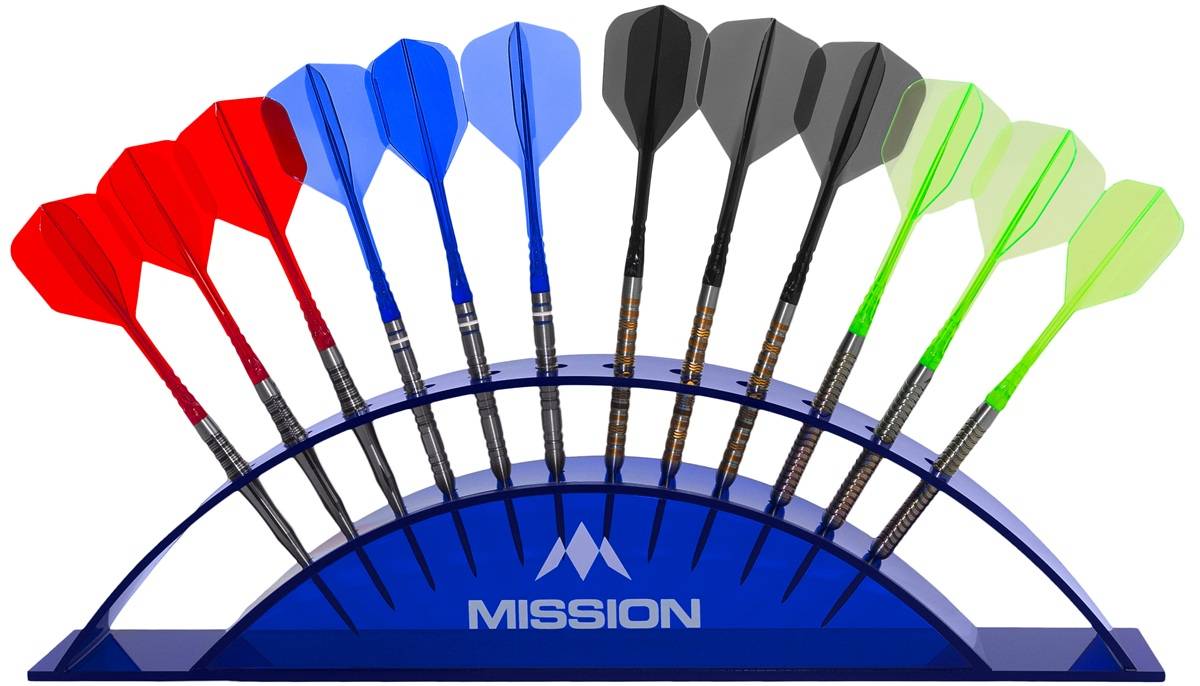 Mission Station 12 Darts Display Dart Ständer für 4 Dart Set Aufbewahrung