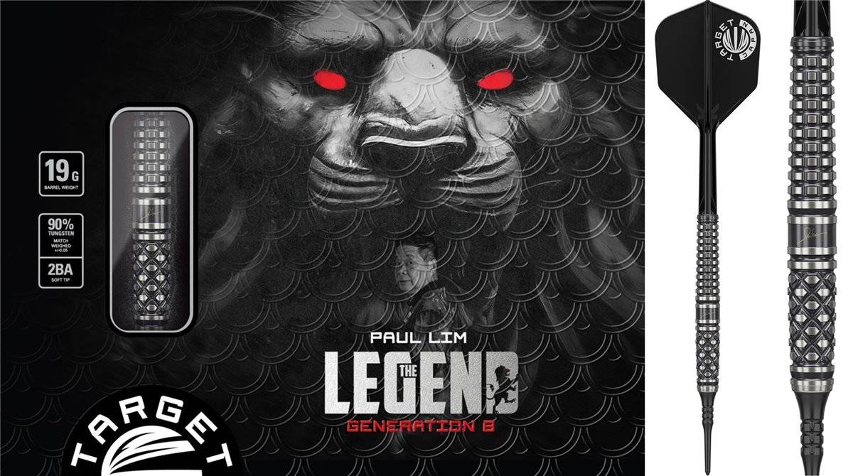 ダーツ TARGET Paul Lim LEGEND GENERATION 8 Paul Lim The Legend Gen 8 90% Tungsten SP Steel Tip Darts by