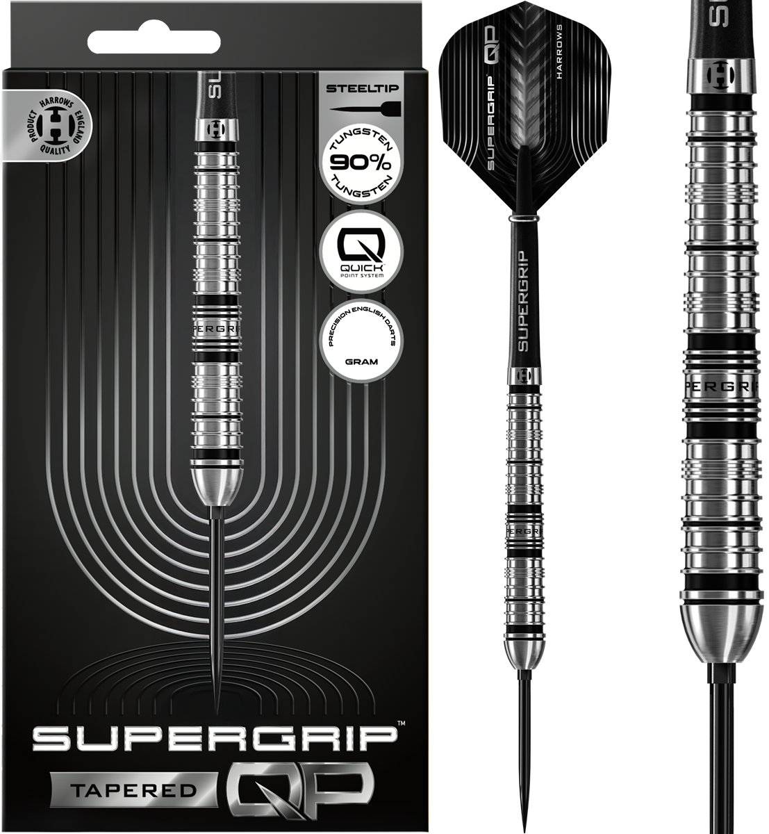 Harrows Supergrip QP Tapered 90% Steeldarts 22/23/24/26/28/30 Gramm Steeldarts