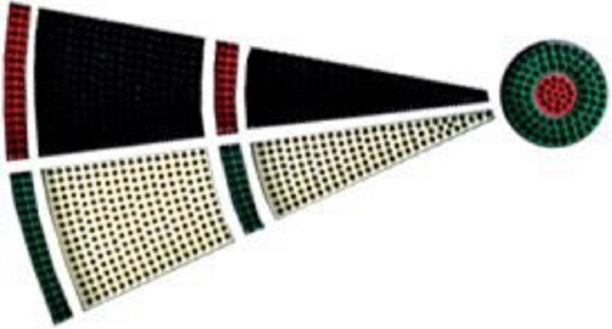 Schwarz-Weiß Ersatzsegmente für Bulls NL Universum Segmente E-Dartscheibe Zubehör