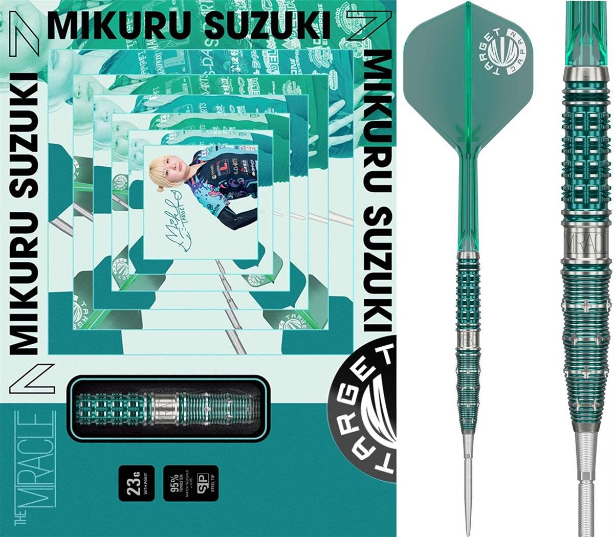 Target Mikuru Suzuki The Miracle Gen7 95% Swiss Points Steeldarts 23/25 Gramm Steeldarts