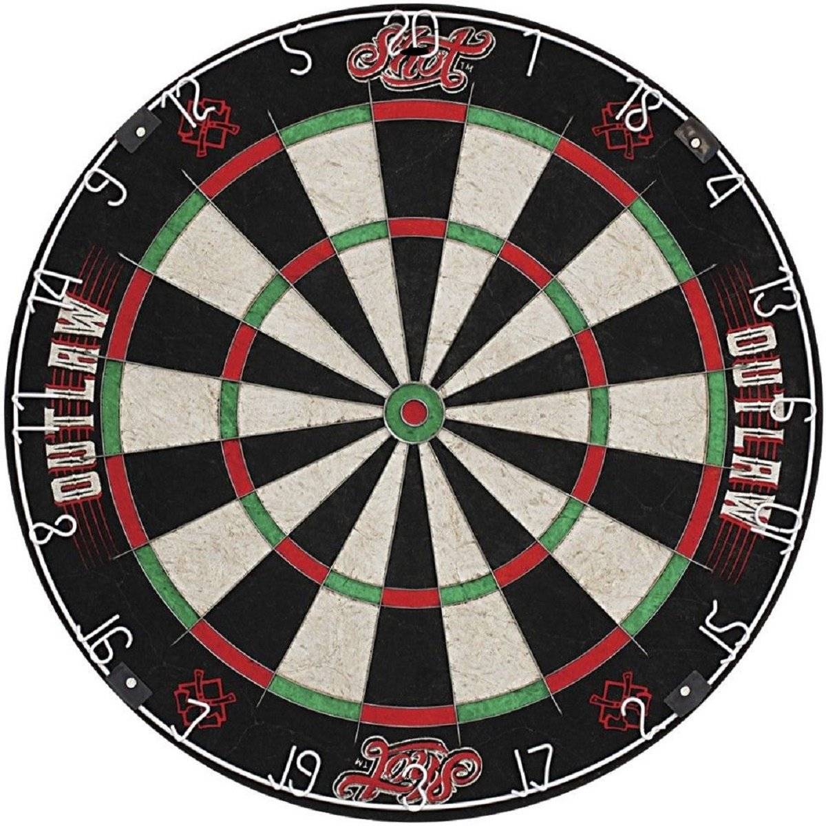 Shot Outlaw Bristle Dartboard Steeldart Scheibe