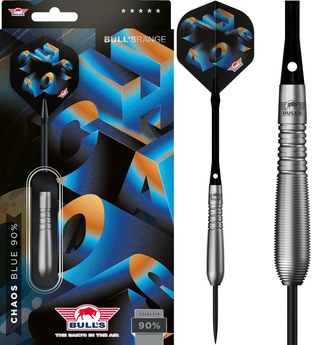 Bull´s Chaos Blue 90% Steeldarts 21/23/25 Gramm Steeldarts