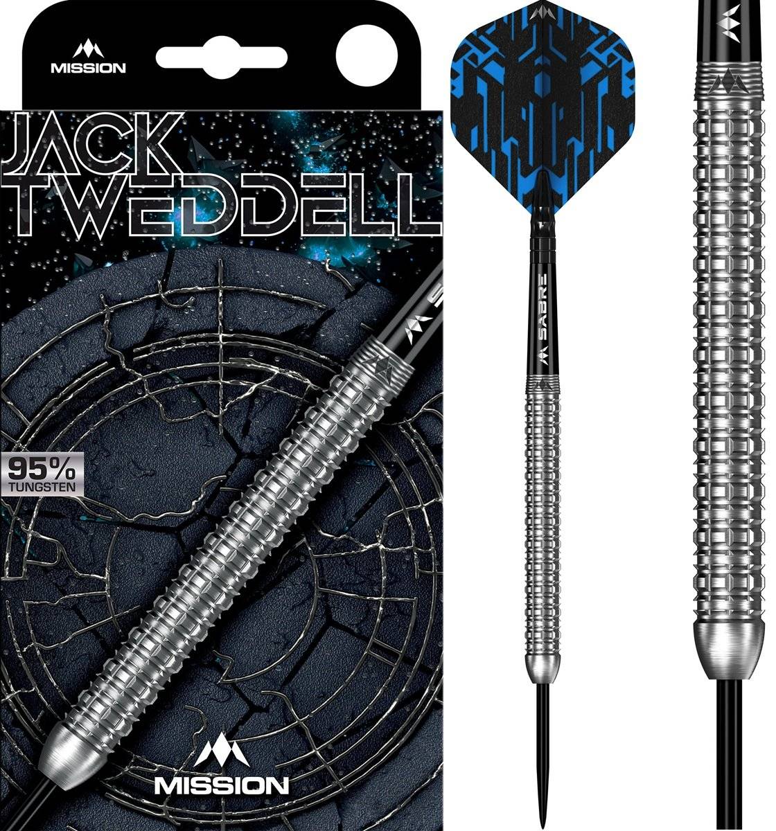 Mission Jack Tweddell 95% Steeldarts 22/24/26 Gramm Steeldarts