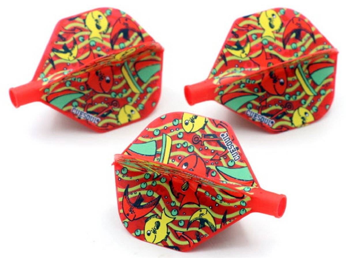 Cuesoul TERO AK4 Dart Flight Fisch Rot Standard Flights