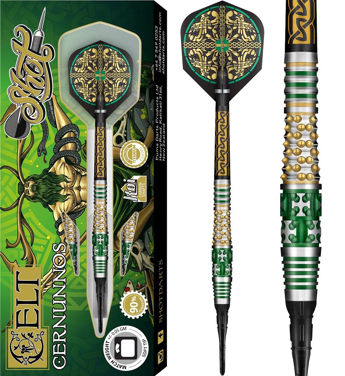 SHOT! Celt Cernunnos 90% Softdarts 18/20 Gramm Softdarts