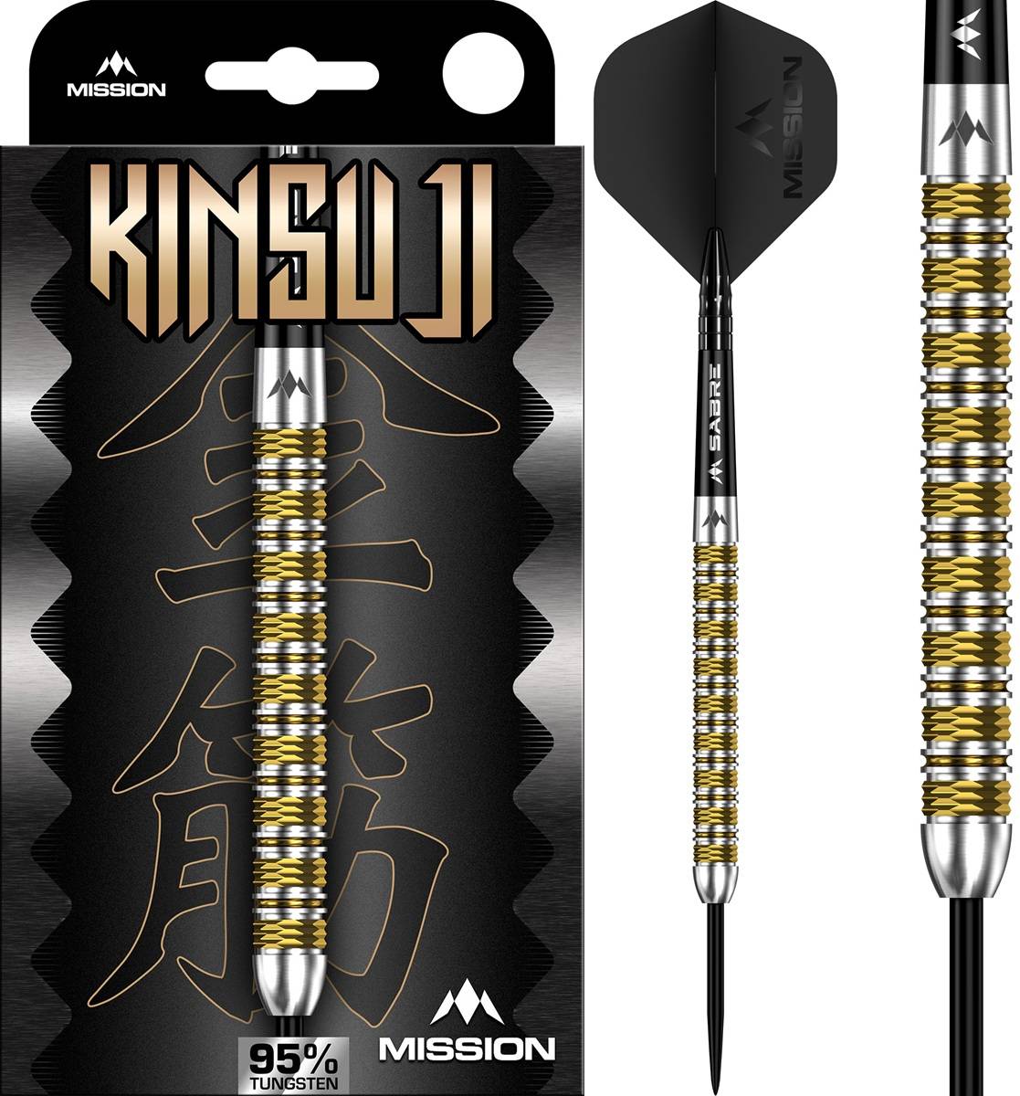 Mission Kinsuji 95% Steeldarts 22/24/26 Gramm Steeldarts