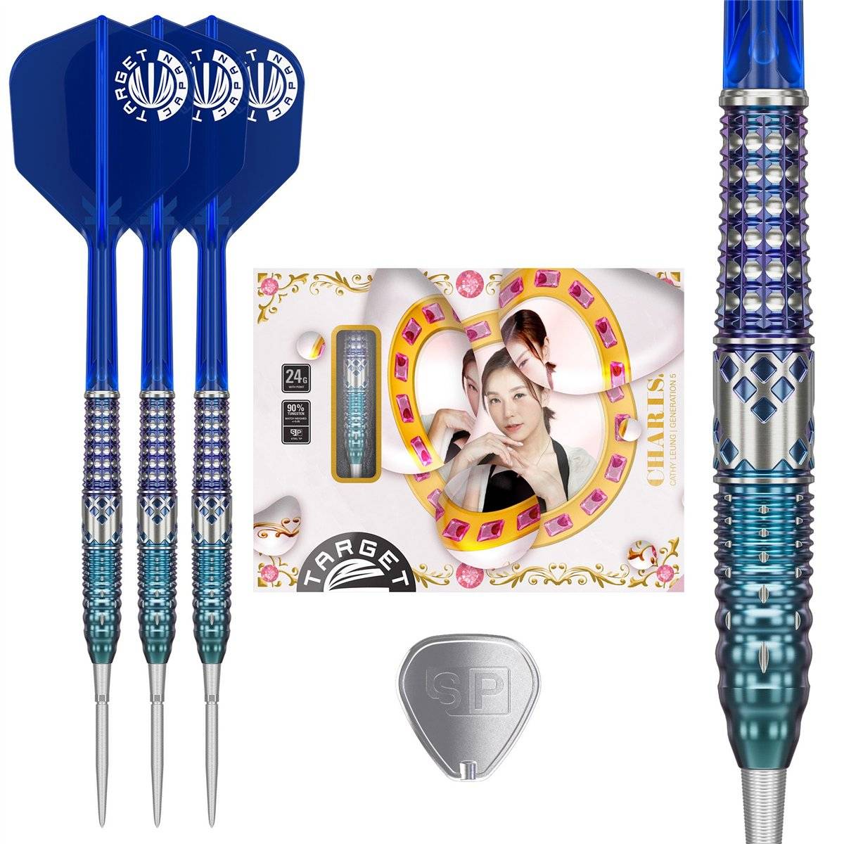 Target Cathy Leung Charis G5 Swiss Point 90% Steeldarts 22/24 Gramm Steeldarts