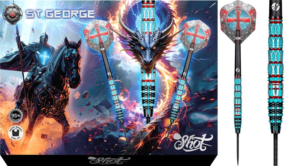 SHOT! Future Knights St George 95% Steeldart 23/24/25 Gramm Steeldarts