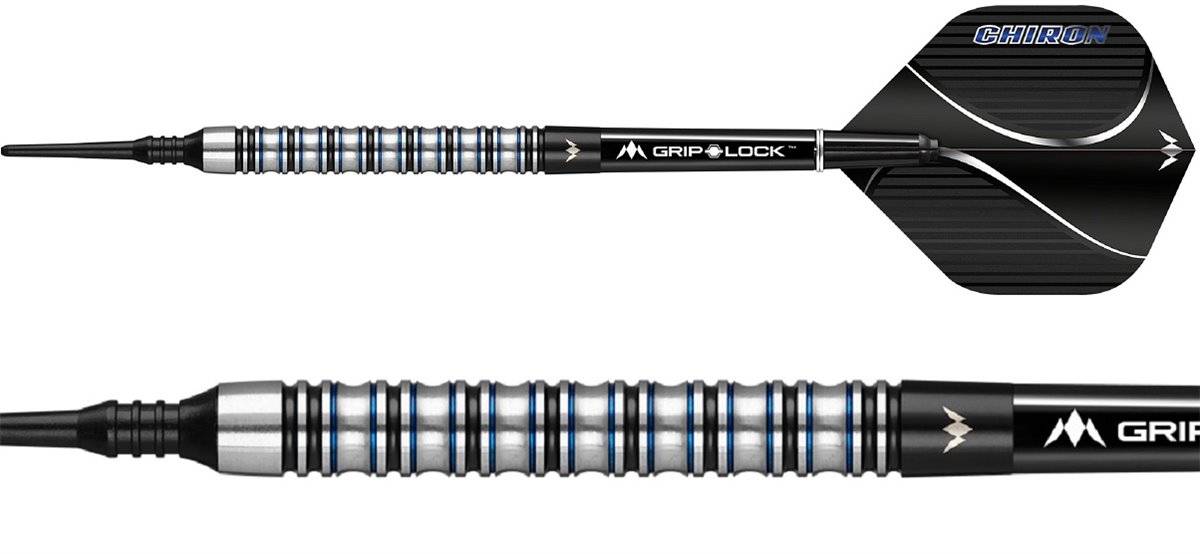 Mission Chiron Softdarts Straight M1 Electro Black & Blue 20 Gramm Softdarts