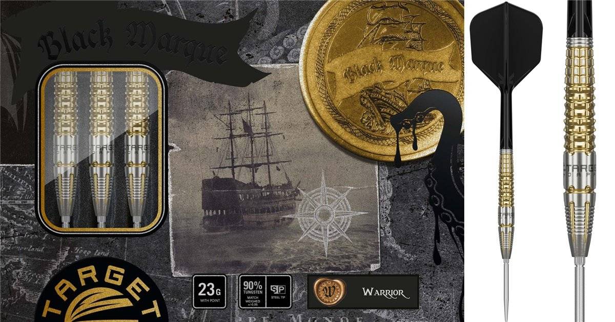 Target Black Marque Warrior 90% Swiss Points Steeldarts 23/25 Gramm Steeldarts