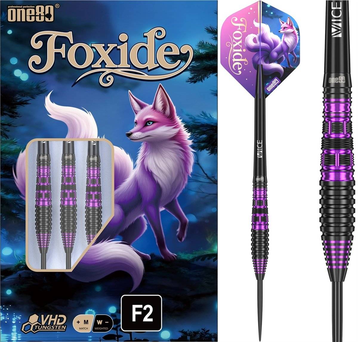 ONE80 Foxide F2 90% Steeldarts 22/24/26 Gramm Steeldarts