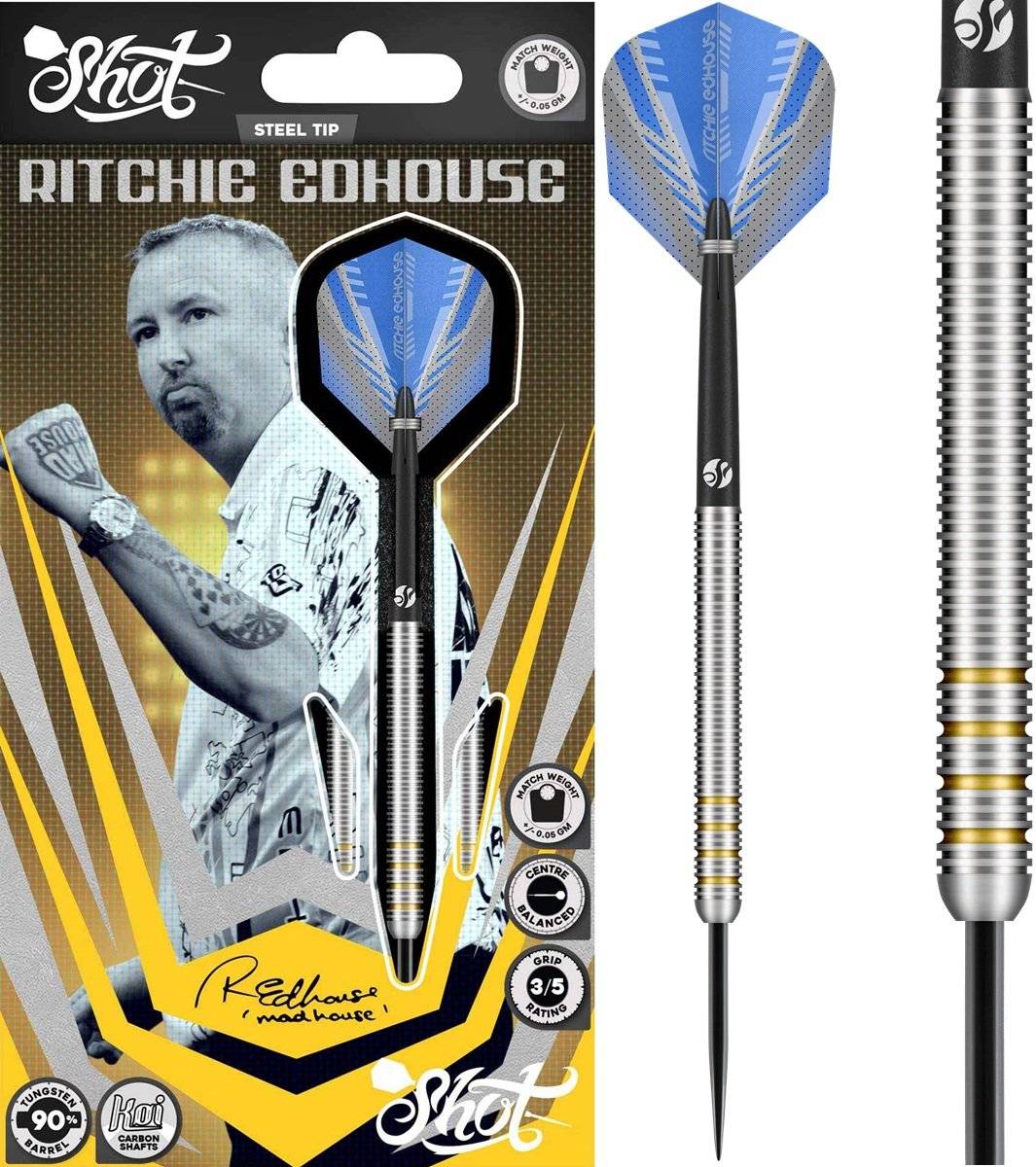 Shot! Ritchie Edhouse 90% Steeldart 23/24 Gramm Steeldarts