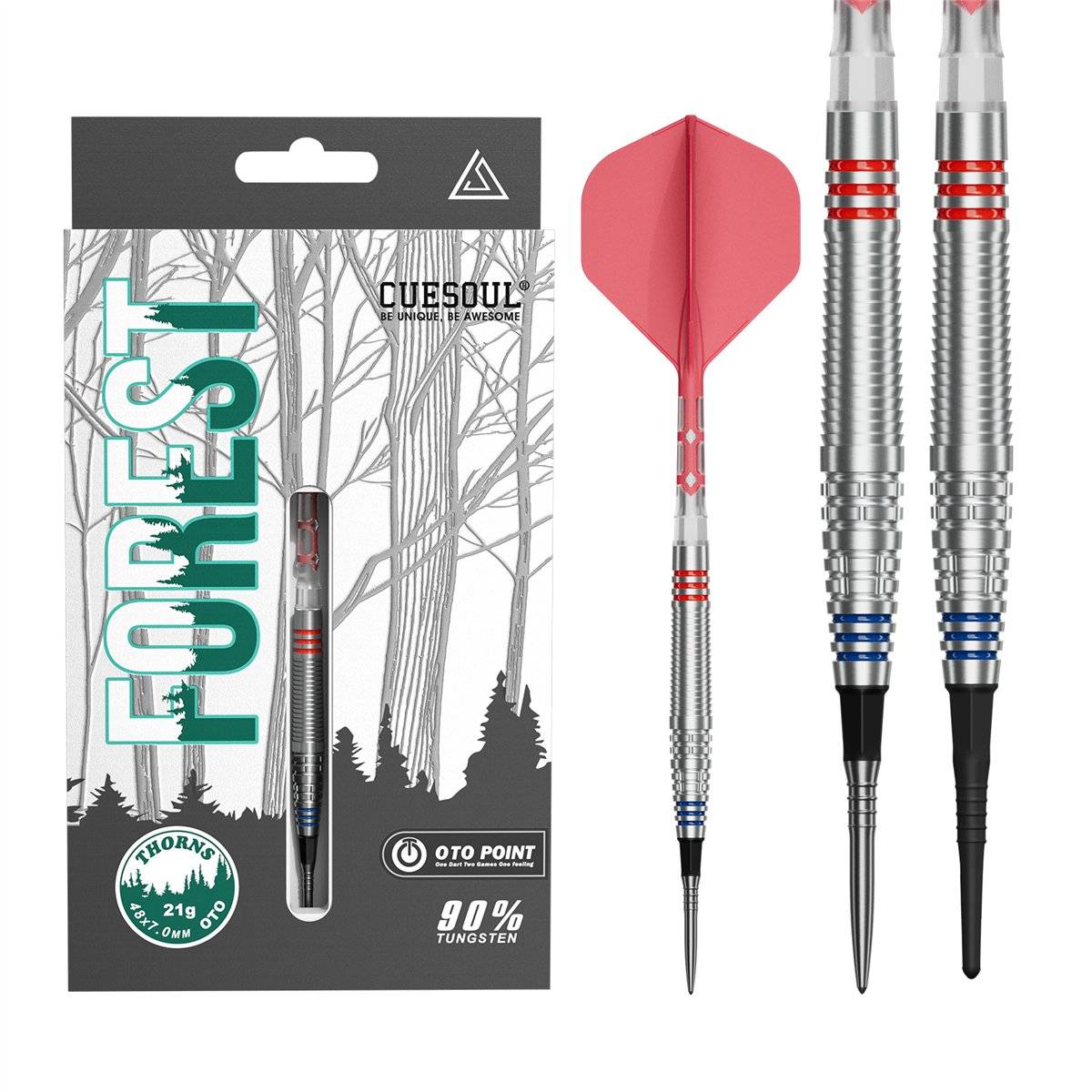 Cuesoul Forest Thorns 90% Softdarts + Conversion Points No.5 21/22 Gramm Softdarts
