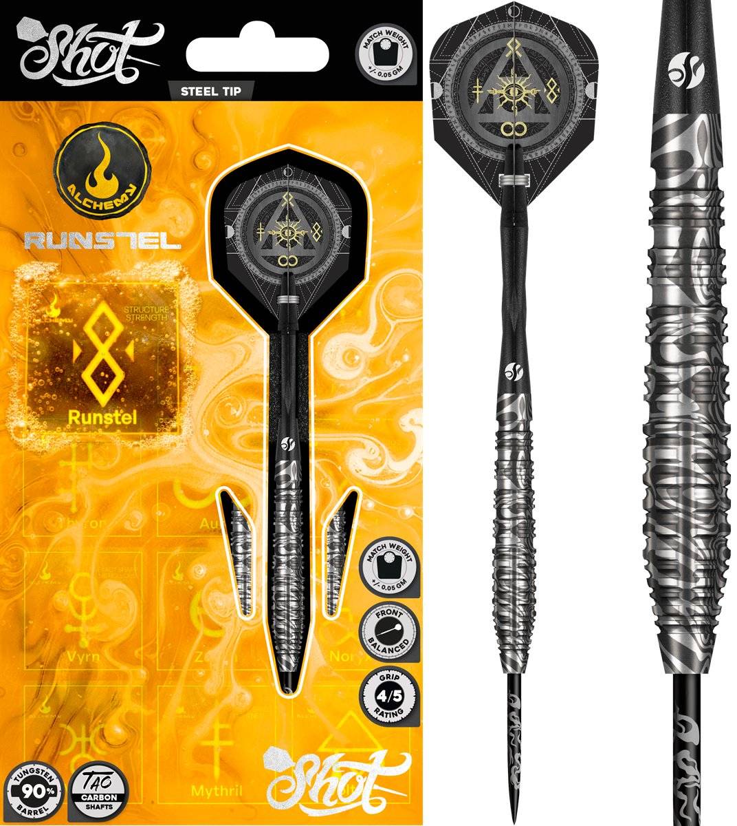 Shot! Alchemy Runstel 90% Steeldart 23/24/26/28 Gramm Steeldarts