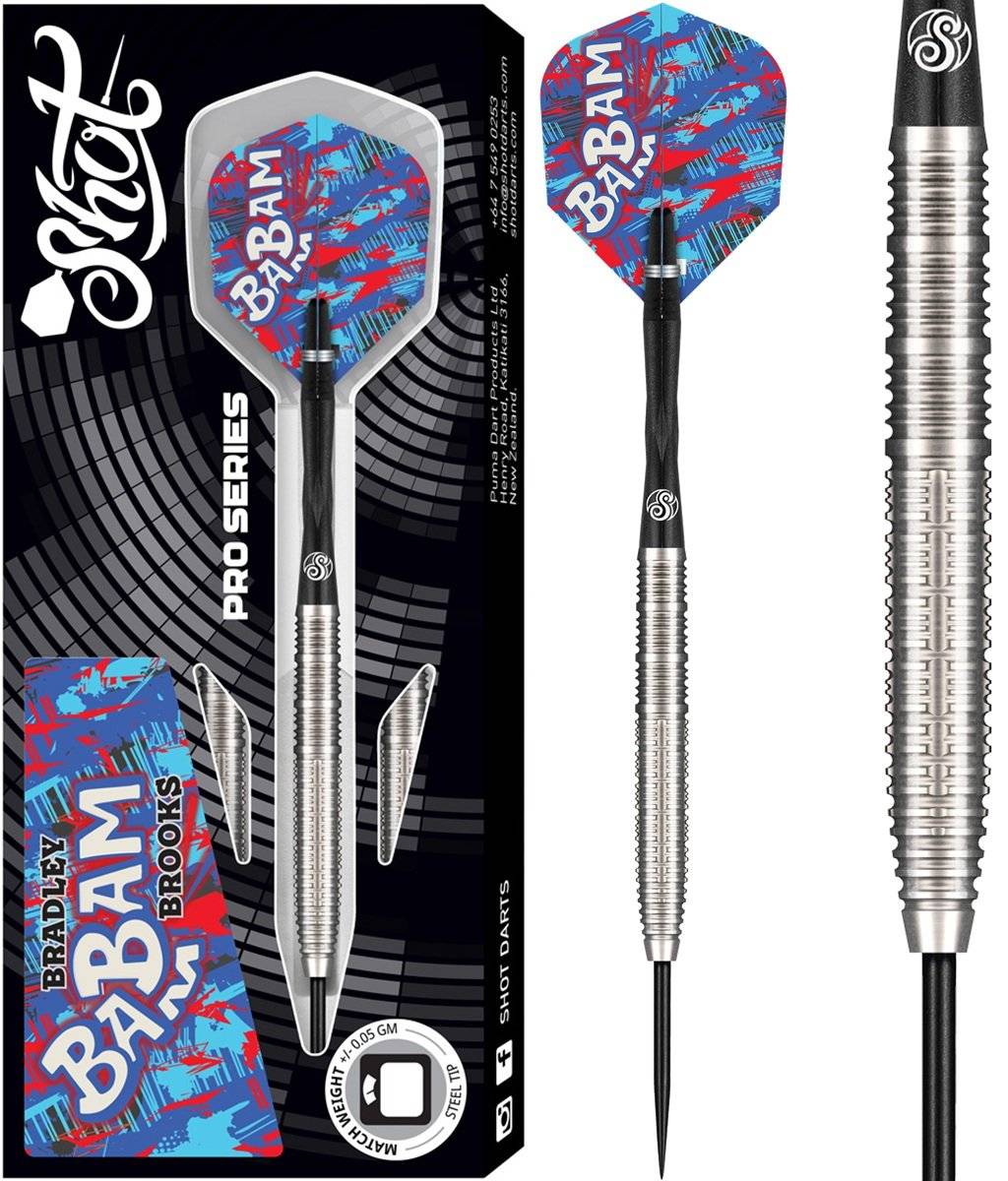 SHOT! Bradley Brooks G2 90% Steeldart 23/24/26 Gramm Steeldarts