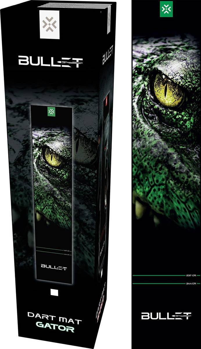 Bullet Gator Dart Mat 300x60 cm Dartteppich Matte Dart Schutzmatte