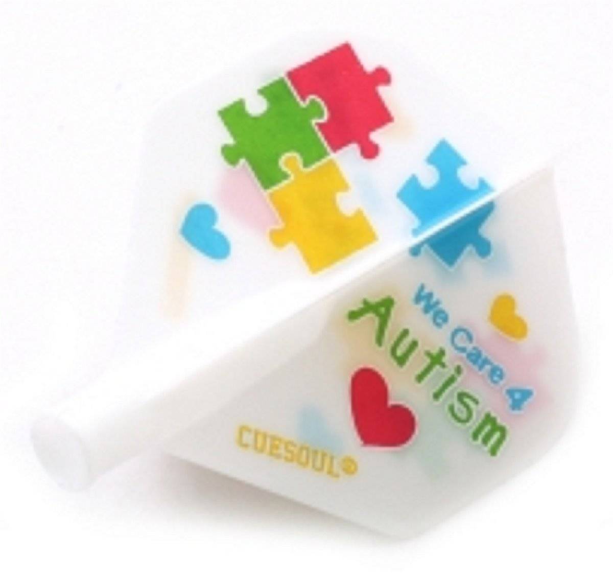 Cuesoul TERO AK4 Dart Flght Care for Autism White Standard Flights