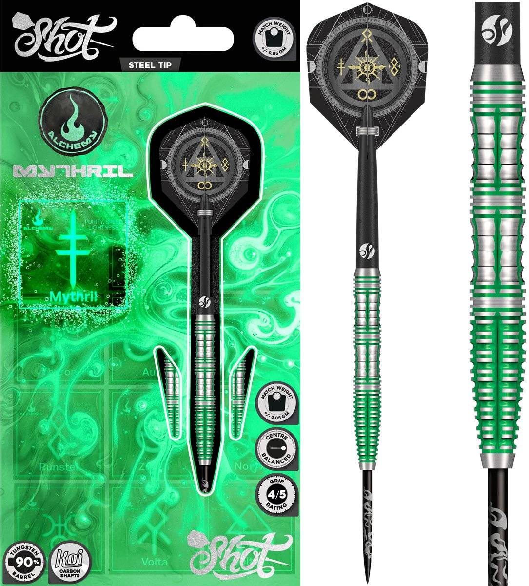Shot! Alchemy Mythril 90% Steeldart 23/24/25 Gramm Steeldarts