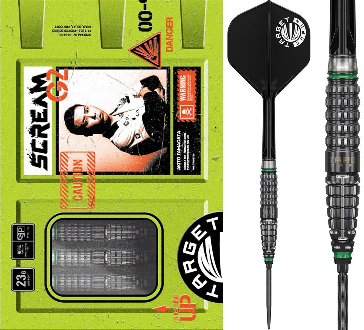 Target Scream Akito Yamagata Gen2 90% Swiss Points Steeldarts 23/25 Gramm Steeldarts