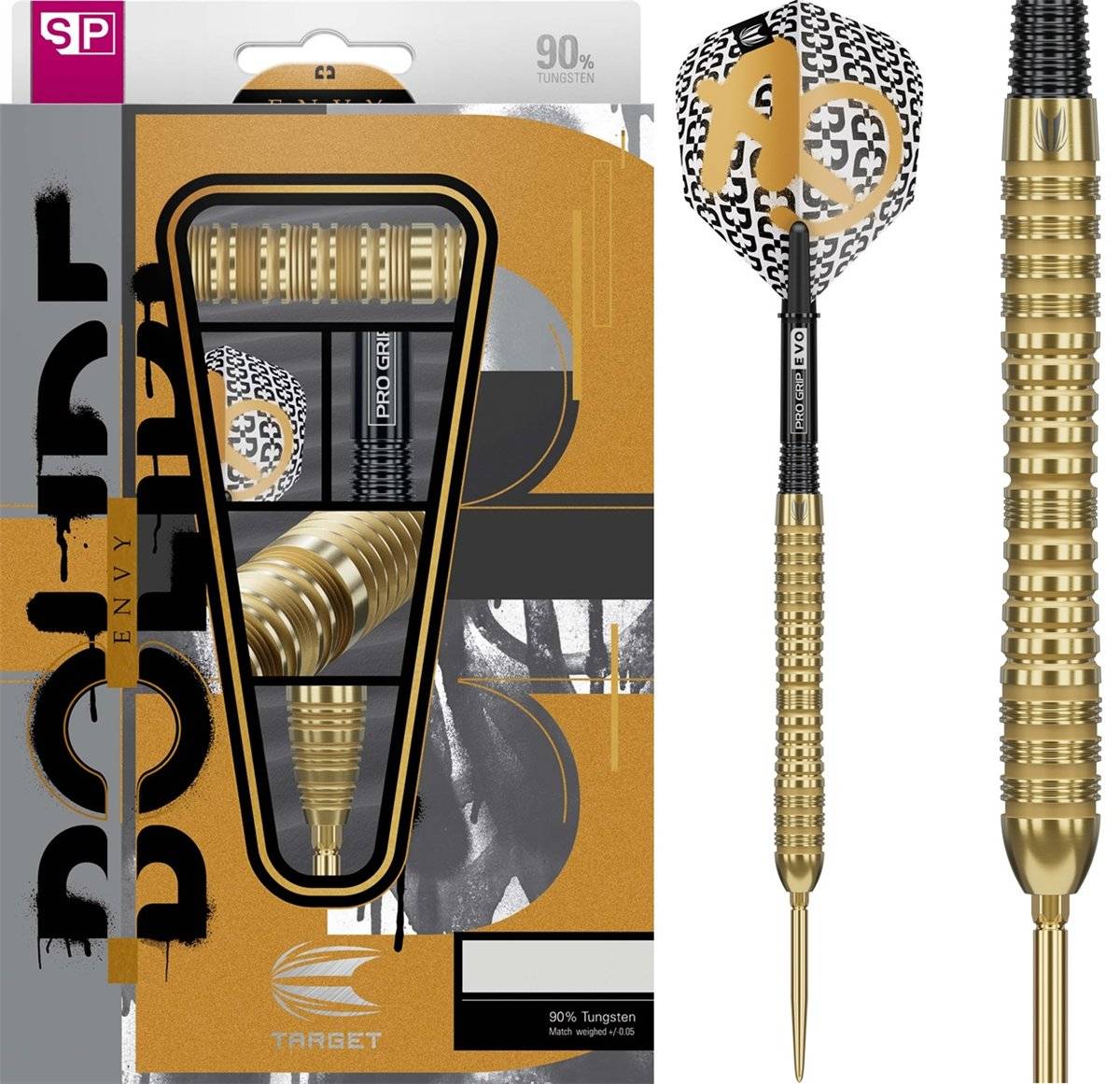 Target Bolide Envy 04 Swiss Point 90% Steeldarts 21/23/25 Gramm Steeldarts