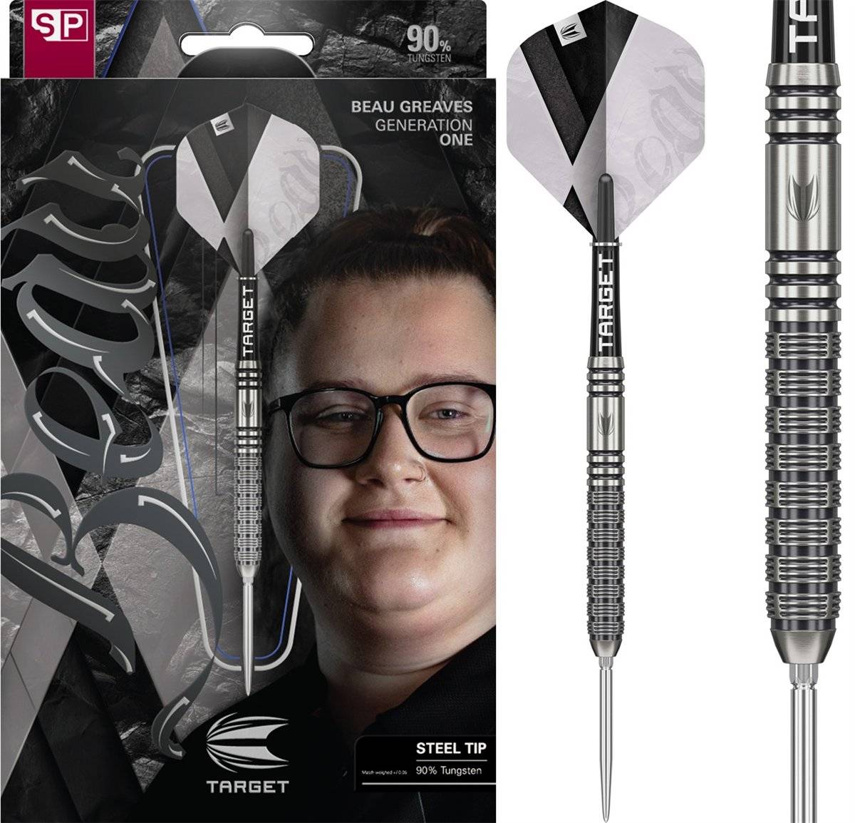 Target Beau Greaves G1 Swiss Point 90% Steeldarts 23/25 Gramm Steeldarts
