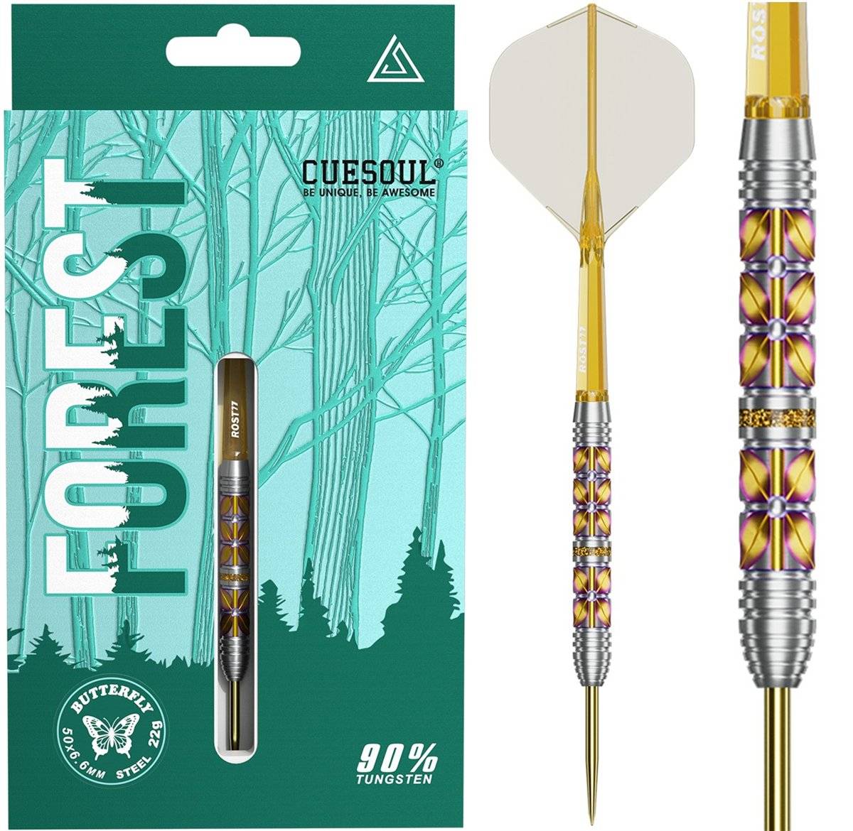 Cuesoul Forest Butterfly 90% Steeldarts 22/24 Gramm Steeldarts