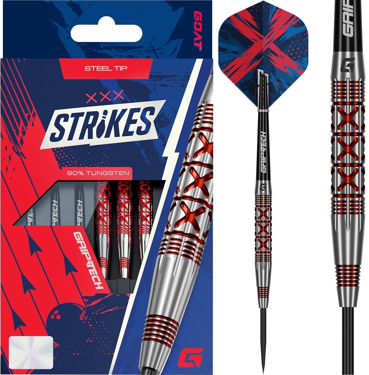 GOAT Strike 90% Steeldarts 21,5/23,5/25,5 Gramm Steeldarts